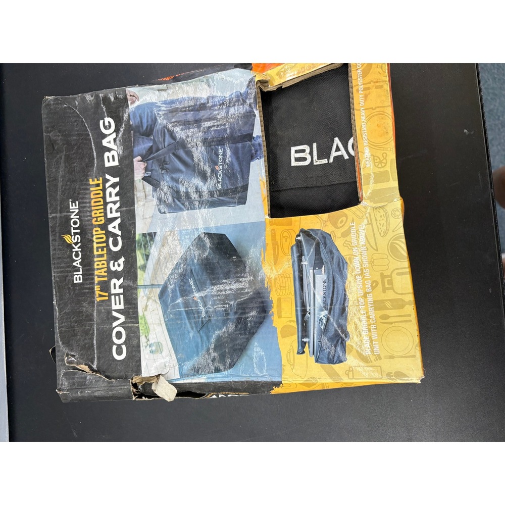 Blackstone 17 Inch Tabletop Griddle Cover and Carry Bag Set Black 600D Polyester